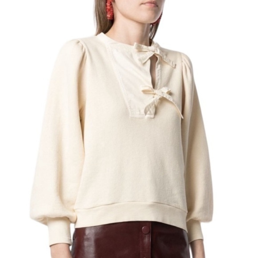 Ulla Johnson Alba Cream Cotton‎ Pullover Sweater Size Small